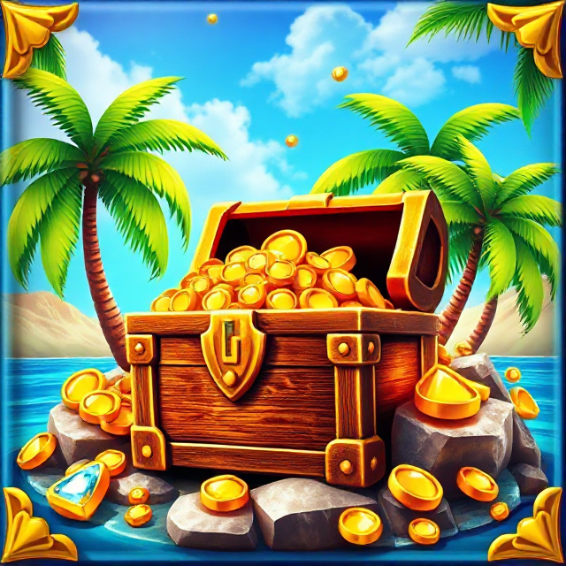 Island Treasure online slot game with jackpot coins in Southeast Asia